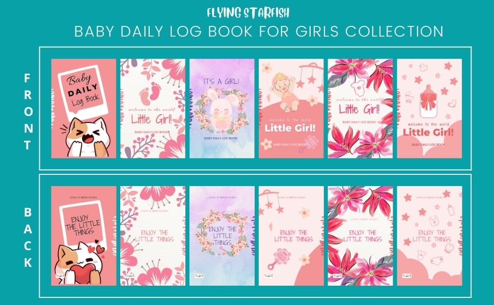 6x9 Baby Daily Log Book for girls
